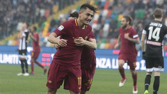 Udinese ile karşılaşan Roma'da geceye Cengiz Ünder damga vurdu. 