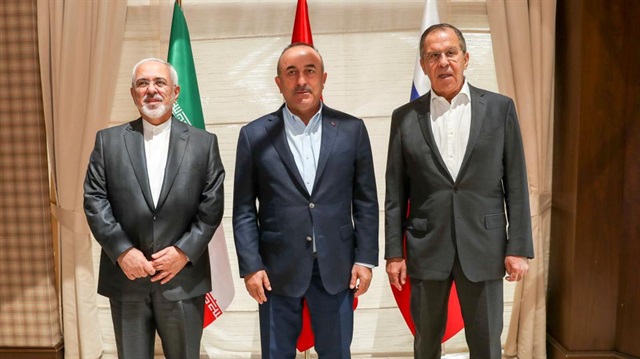 File Photo: Foreign ministers of Iran, Turkey and Russia