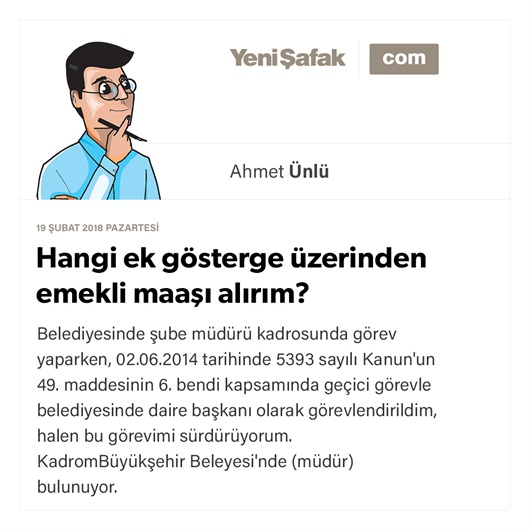 Hangi ek gösterge üzerinden emekli maaşı alırım?