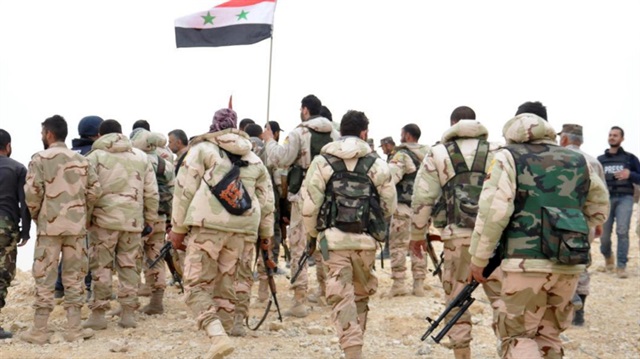Suriye rejimine bağlı askerler