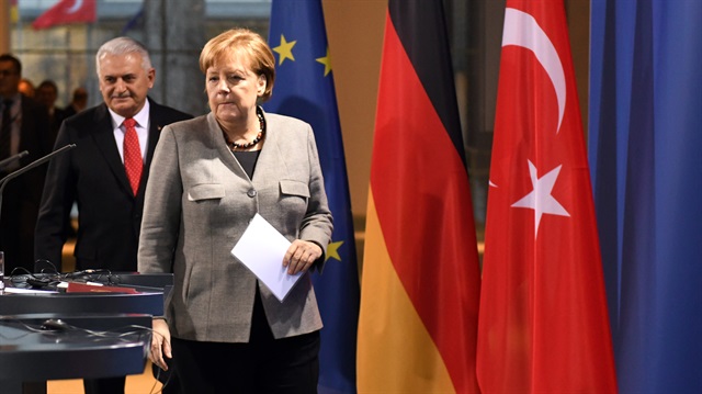 Başbakan Binali Yıldırım ile Almanya Başbakanı Angela Merkel