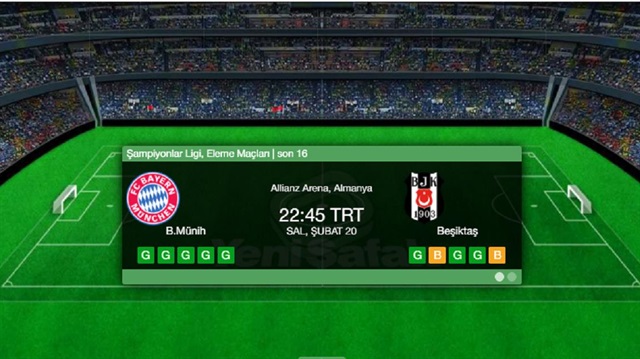 CANLI İZLE: ​Beşiktaş ​Bayern Münih (BJK Bayer​) maçı TRT 1 ekranlarından canlı olarak izlenecek. 