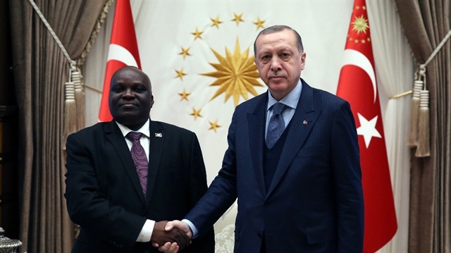 Turkish President Recep Tayyip Erdoğan and Burundi parliament speaker Pascal Nyabenda