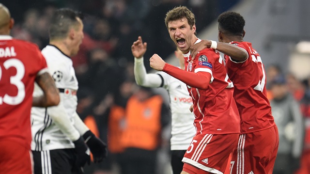 Bayern Münih, Beşiktaş'ı Şampiyonlar Ligi'nde son 16 turu ilk maçında 5-0 yendi. 