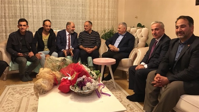 Başbakan Yıldırım'ın Yahyalı Belediye Başkanı Esat Öztürk’ü ziyareti