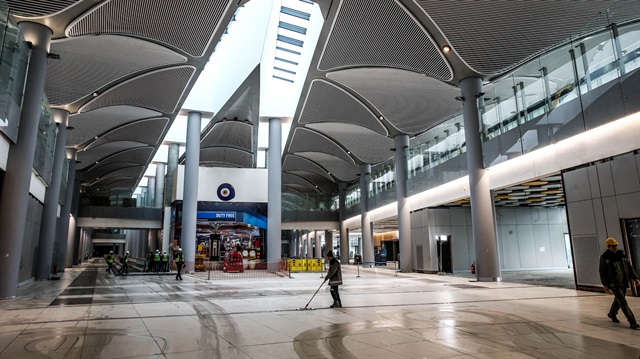 İstanbul Yeni Havalimanı inşaatı.

