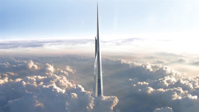 Cidde Kulesi, neredeyse 1 kilometre olan 999.7 metrelik uzunluğu ile en üst katlarından bulutların üzerinde bir manzara sunmaya hazırlanıyor. 