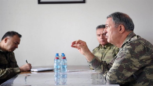 Genelkurmay Başkanı Hulusi Akar, incelemelerde bulunduğu Hatay'da Zeytin Dalı Harekatı'na ilişkin açıklamalar yaptı.