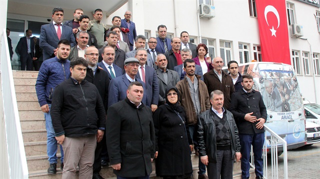 Şehit ailesi, Antakya Belediyesini ziyaret etti.