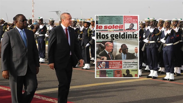 Ülkede Fransızca yayın yapan yüksek tirajlı gazetelerden Le Soleil, ziyareti 'Hoş geldiniz, Sayın Başkan' şeklinde manşetten duyurdu.
