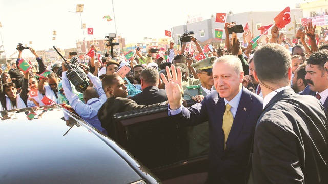 Cumhurbaşkanı Erdoğan, Cezayir’in ardından Afrika turunun ikinci durağı Moritanya’ya geçti.