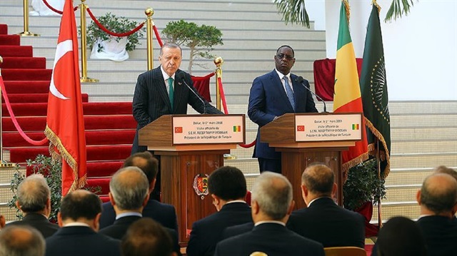 Erdoğan with his Senegalese counterpart Macky Sall