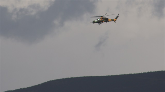 Zeytin Dalı Harekatı kapsamında ATAK helikopterleri de görev yapıyor. 