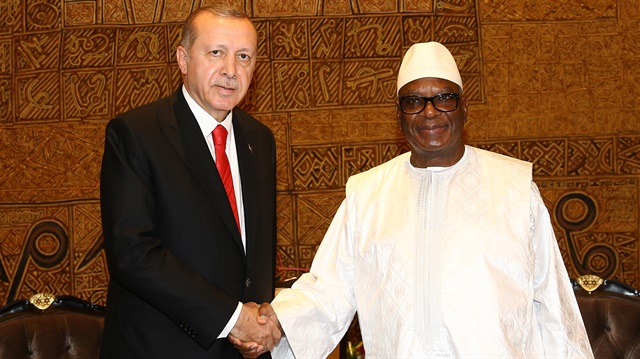 Cumhurbaşkanı Erdoğan Mali'de mevkidaşı Keita ile bir araya geldi.