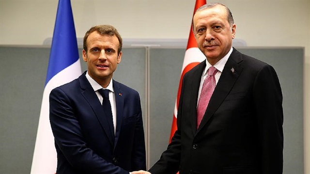 Turkish President Recep Tayyip Erdoğan and his French counterpart Emmanuel Macron