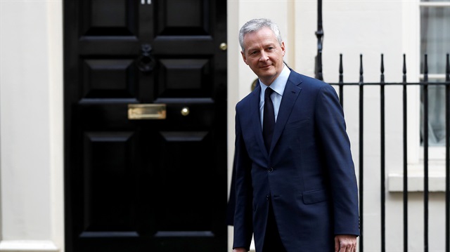 File Photo: France's Economy Minister Bruno Le Maire arrives at 11 Downing Street in London
