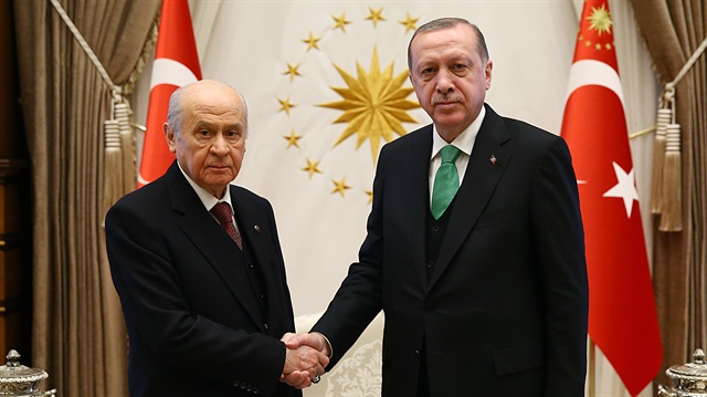 Cumhurbaşkanı Recep Tayyip Erdoğan ile MHP lideri Devlet Bahçeli