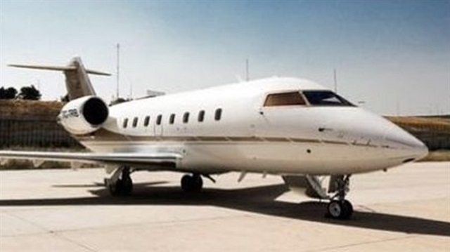 Başaran Holding'e ait Bombardier Challanger 604 tipi özel iş jeti 