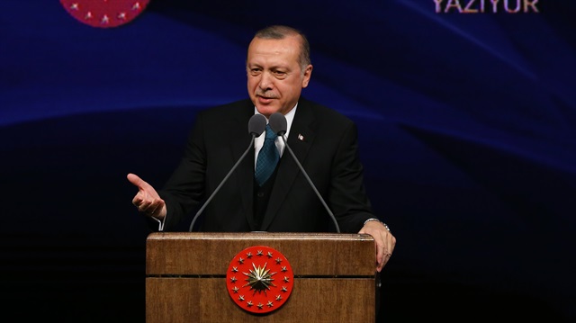 Cumhurbaşkanı Recep Tayyip Erdoğan, Beştepe Millet Kültür ve Kongre Merkezi'nde, Liseliler Destan Yazıyor Şiir ve Kompozisyon Yarışması Ödül Töreni'nde konuştu.