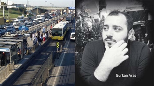 Gürkan Aras, işe girdği gün metrobüs durağında tinerciler tarafından öldürüldü.