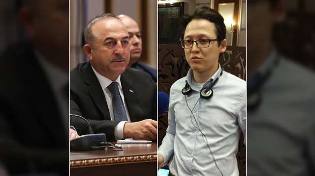 Bakan Çavuşoğlu'na soru soran kişinin Kazakistan'da FETÖ'nün okullarından mezun olduğu ortaya çıktı.