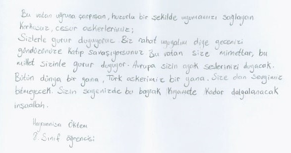mehmetcige duygu dolu mektup 0 025 cc sehit kani cikar yeni safak