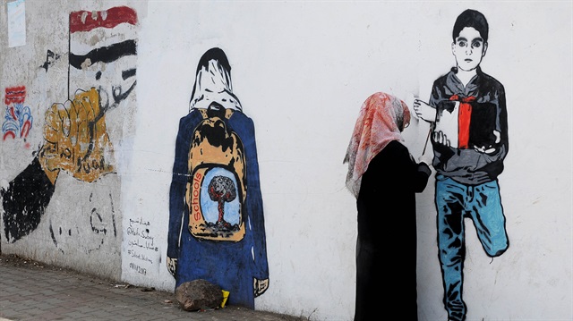 الفنانة التشكيلية هيفاء سبيع تخلّد ضحايا الحرب اليمنية بجداريات

