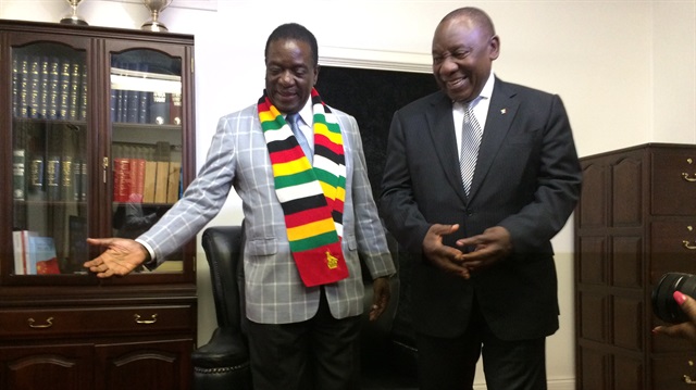 New S. African leader pays 1st visit to Zımbabwe