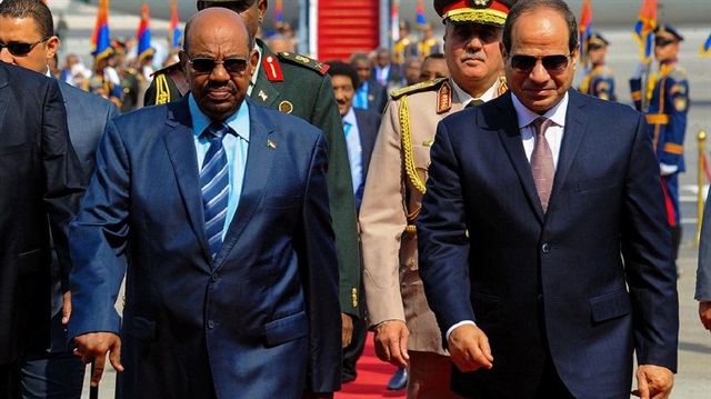 Sudanese President Omar al-Bashir arrived in Cairo on Monday for talks with his Egyptian counterpart Abdel-Fattah al-Sisi