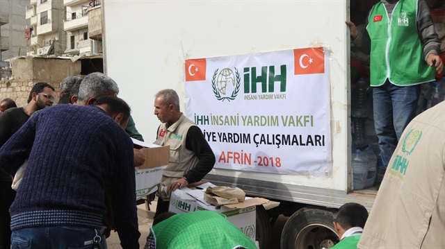 Turkey's Humanitarian Relief Foundation (IHH) on Tuesday delivered more humanitarian aid in northwestern Syria 