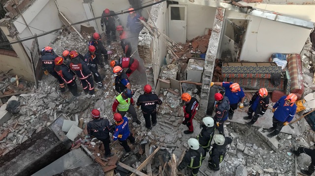 Bursa'da meydana gelen doğalgaz patlamasında 3 kişi yaralandı.
