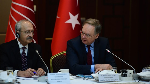 CHP Lideri Kılıçdaroğlu, AB üyesi ülkelerin büyükelçileri ile Ankara'da görüştü.