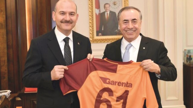 Galatasaray Kulübü Başkanı Mustafa Cengiz, İçişleri Bakanı Süleyman Soylu'yu makamında ziyaret etti.