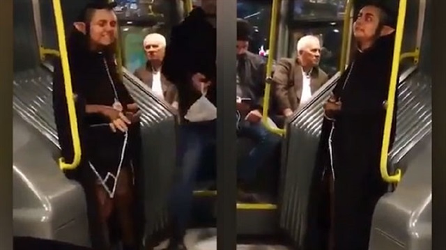 Metrobüste kadın yolcunun kıyafeti herkesi şaşırttı.