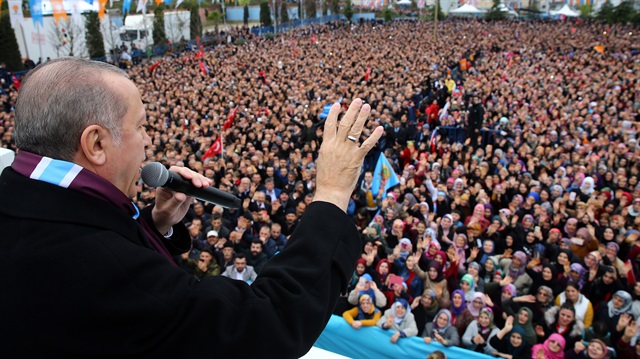 President of Turkey Erdoğan in Turkey's in Trabzon  