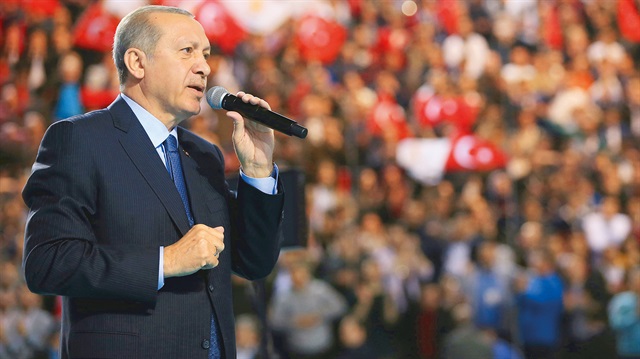 Cumhurbaşkanı Erdoğan, “Artık metal yorgunluğu yok, Afrin’le beraber şimdi diriliş  hareketi yeniden başladı” dedi. 