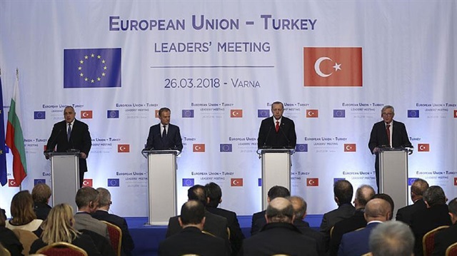 Turkish president’s remarks came during joint news conference at Turkey-EU summit in Bulgaria