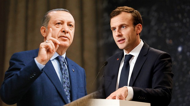 Cumhurbaşkanı Recep Tayyip Erdoğan ve Fransa Cumhurbaşkanı Emmanuel Macron