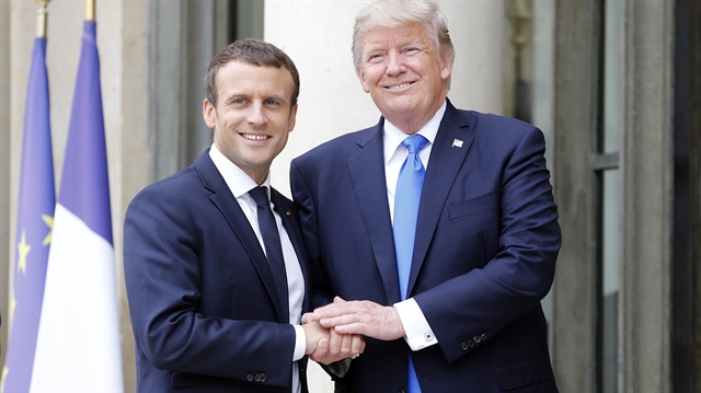Fransa Cumhurbaşkanı Emmanuel Macron ve ABD Başkanı Donald Trump
