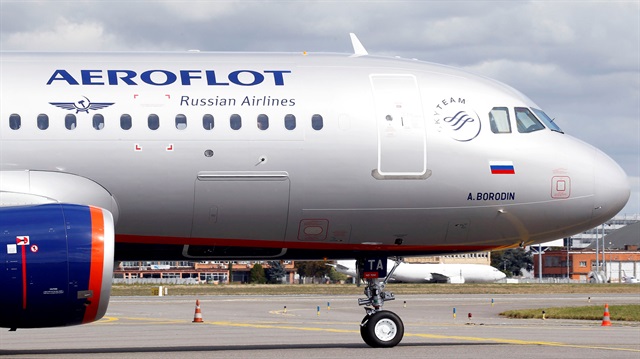 File Photo: The logo of Russia's flagship airline Aeroflot is seen on an Airbus A320 in Colomiers near Toulouse, France, September 26, 2017.