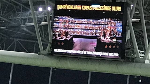 Trabzonspor maçından sonra skorboarda yansıtılan görüntü.