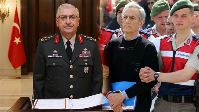 Kara Kuvvetleri Komutanı Orgeneral Yaşar Güler ve darbeci  Akın Öztürk.