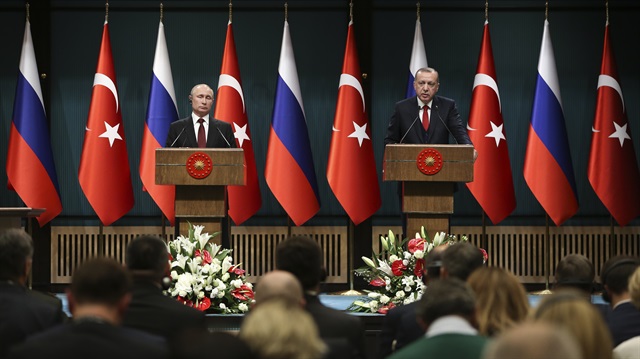 Cumhurbaşkanı Erdoğan  ile Putin ortak basın toplantısı düzenledi.