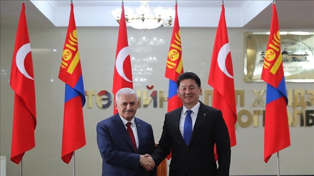 Turkish Prime Minister Binali Yildirim (left) arrived in the Mongolian capital Ulaanbaatar early Friday for a two-day visit, Mongolian Prime Minister Khurelsukh Ukhnaa (right) welcomed him, the duo passed tete-a-tete meeting.