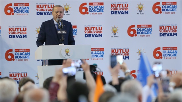 Cumhurbaşkanı Recep Tayyip Erdoğan, Denizli'de konuşuyor.  