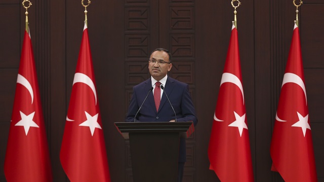 Hükümet Sözcüsü ve Başbakan Yardımcısı Bozdağ Bakanlar Kurulu sonrası basın açıklaması yapıyor.