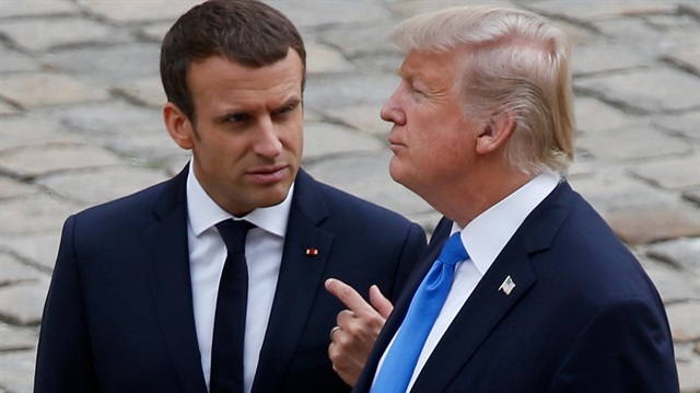 ABD Başkanı Donald Trump ile Fransa Cumhurbaşkanı Emmanuel Macron