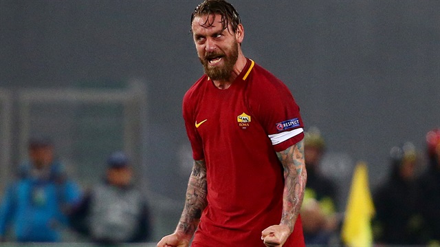 Daniele De Rossi'nin gol sevinci.