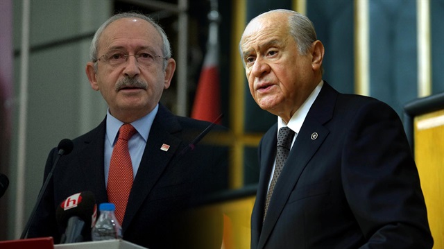 MHP Genel Başkanı Devlet Bahçeli, CHP Genel Başkanı Kemal Kılıçdaroğlu