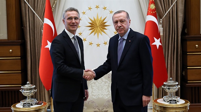 Cumhurbaşkanı Erdoğan, Külliye'de Stoltenberg'i kabul etti